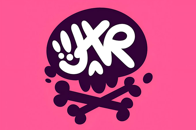 draw skull skeleton artwork for logo and merchandise