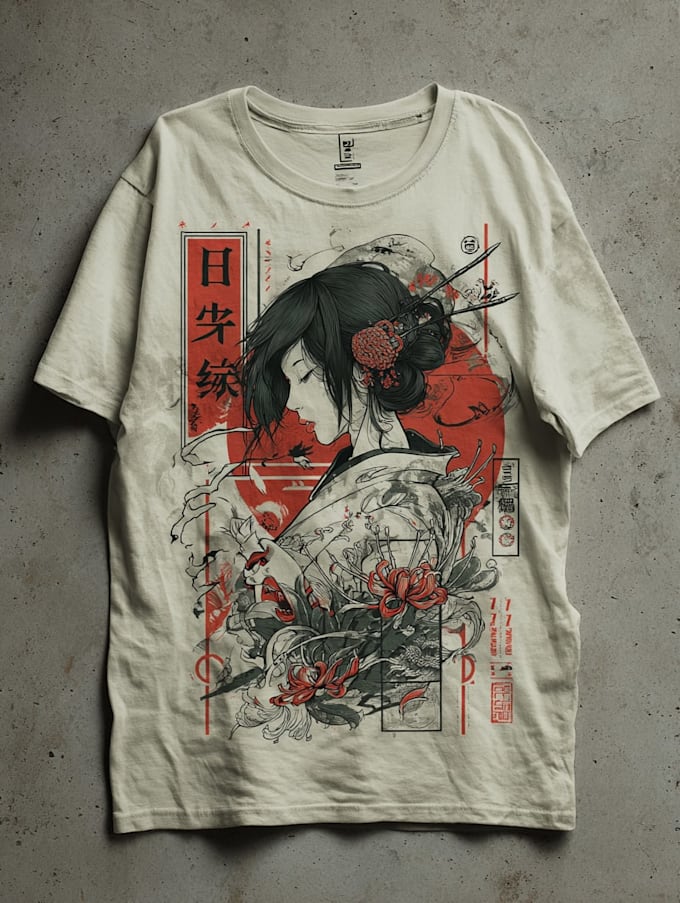 make design tshirt samurai japan art