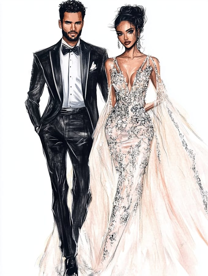 draw a simple fashion illustration