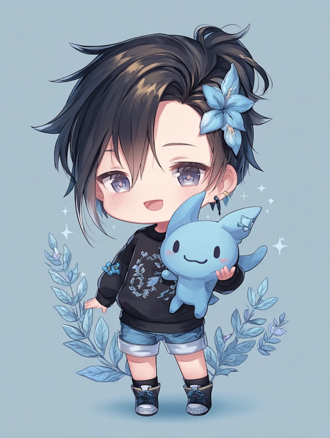 draw fantasy anime chibi character