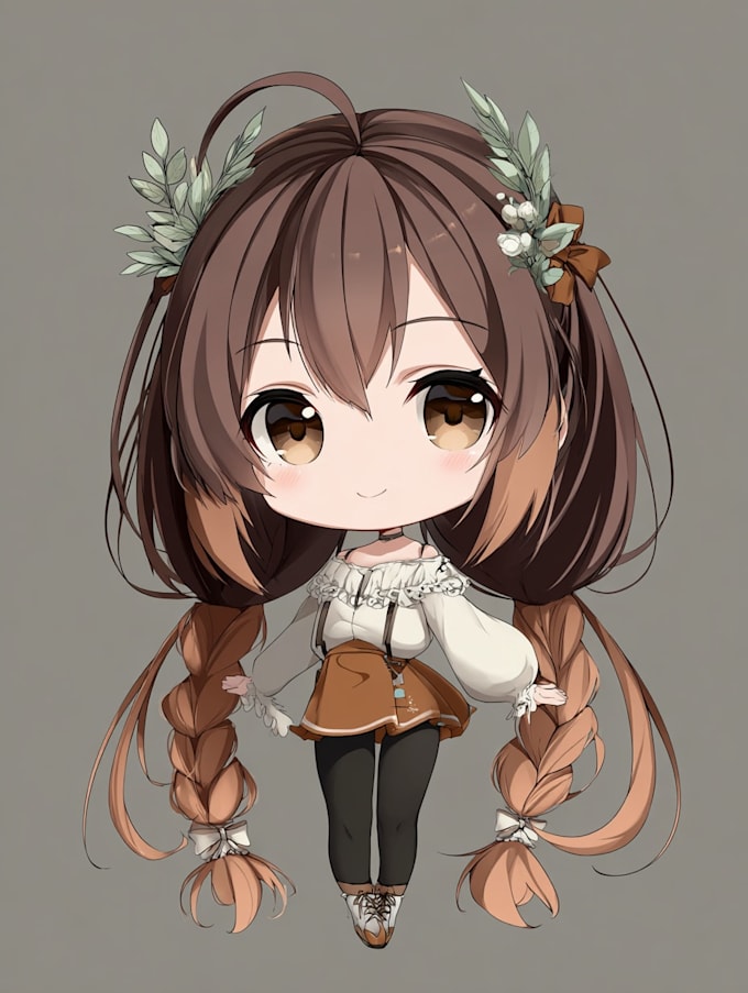 draw fantasy anime chibi character