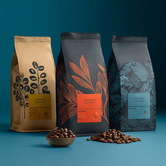 professional coffee packaging design and custom labels