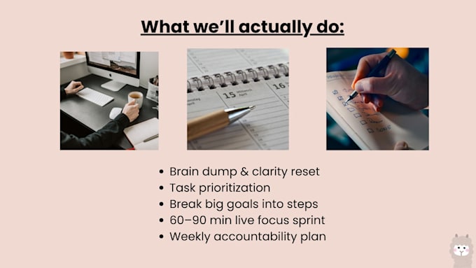 structure your tasks and body double with you to boost focus