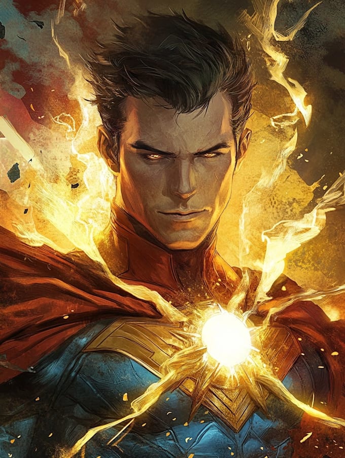 draw a superhero character for comics