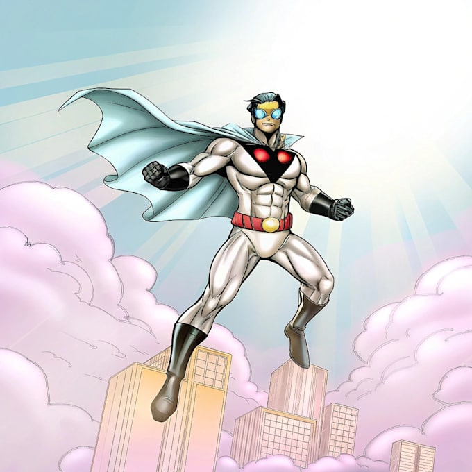 Anyman Make a concept art superhero character for anime style comic by ...