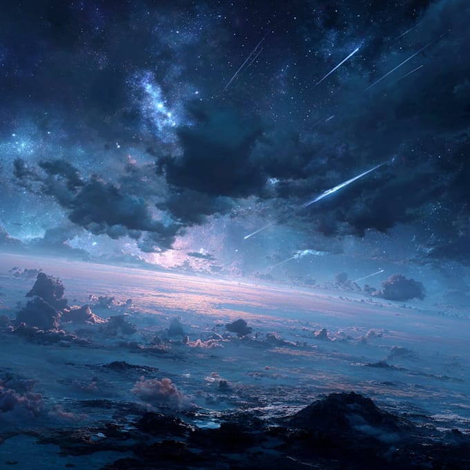 make high quality space art and futuristic space scenes