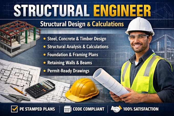 do structural design, structural analysis and engineering drawings