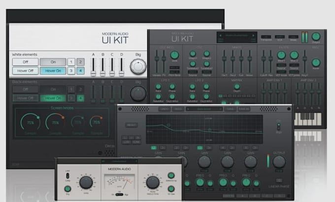 develop a modern vst3, vst, au plugins, gui with dsp feature for windows and mac