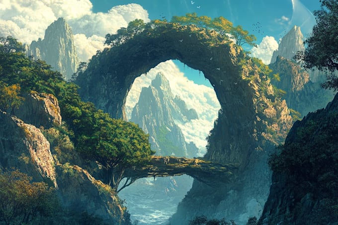 design stunning fantasy landscape