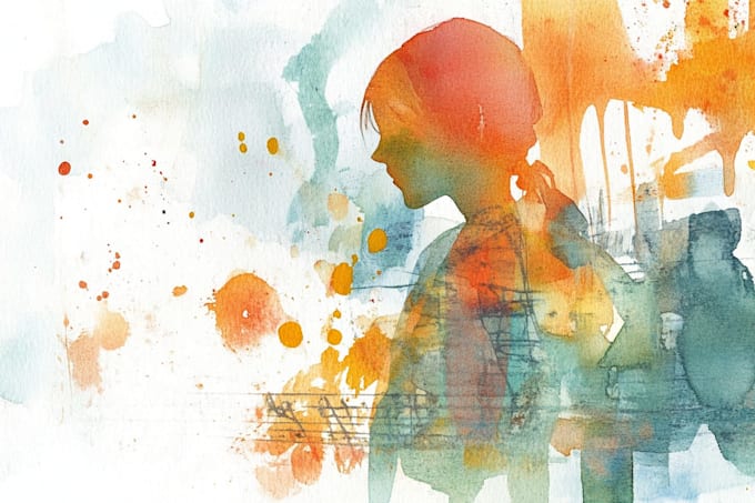 draw a unique watercolor illustration