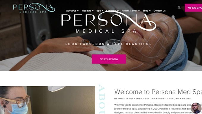 create a beautiful med spa website with SEO