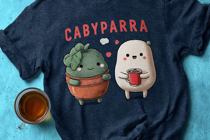 create cute kawaii characters for your tshirt or merch
