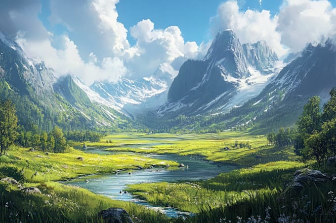 design amazing fantasy landscape