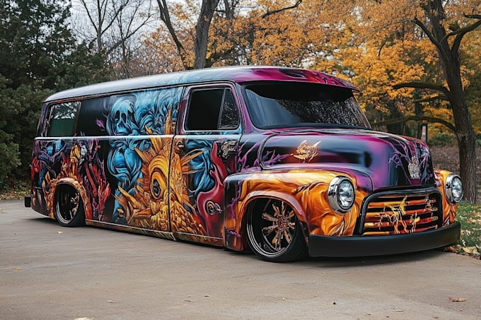 do amazing car wrap, decal, vinyl with vector illustration