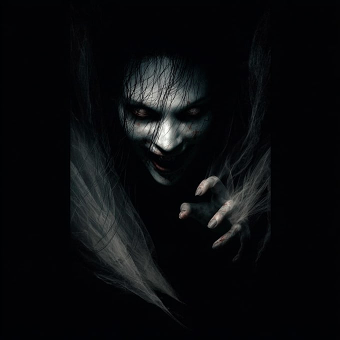draw dark, punk, goth, horror character in comic like style