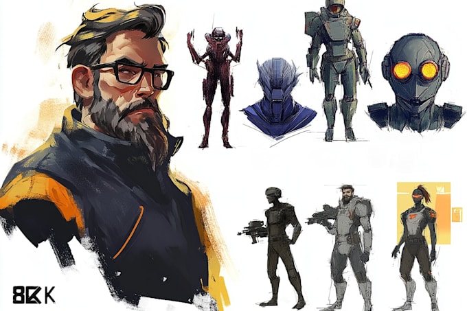 draw professional custom character