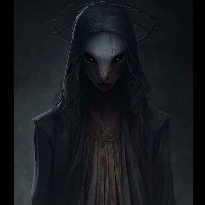 create dark art, horror or skull artworks illustration