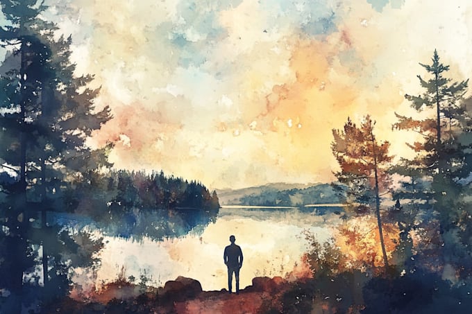 paint landscapes in watercolor