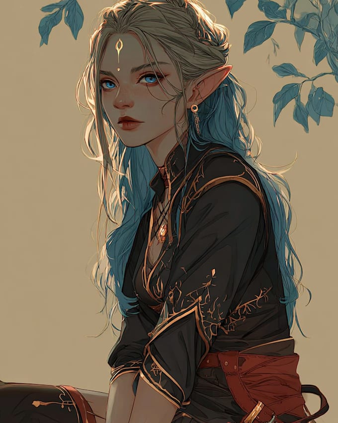 draw your dnd or rpg fantasy character illustration