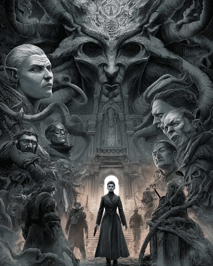 make a dark horror and fantasy horror character