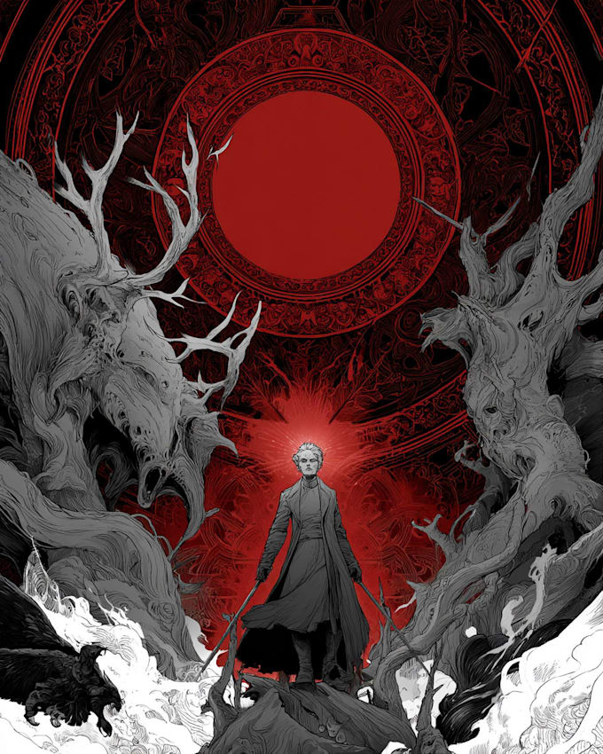 make a dark horror and fantasy horror character