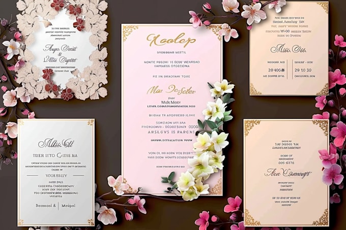 elegant wedding invitation card design