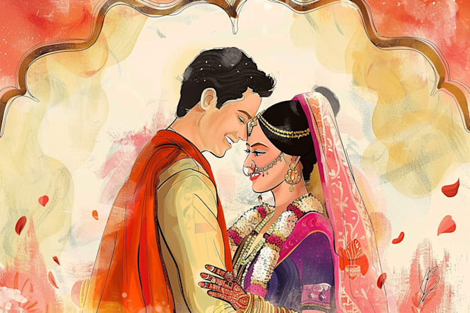 design a personalised  wedding card