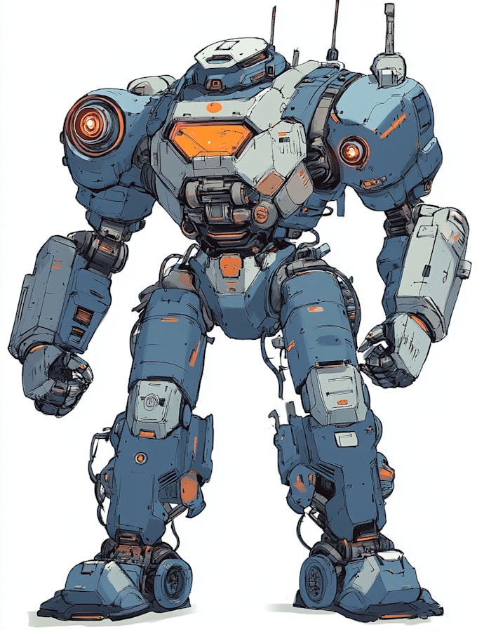 draw mecha helmet, weapon, armor concept