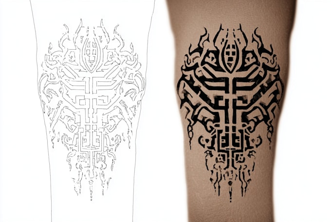 Design a cyber sigilism, agrogoth, tribal, neotribal tattoo by Jaylahan ...