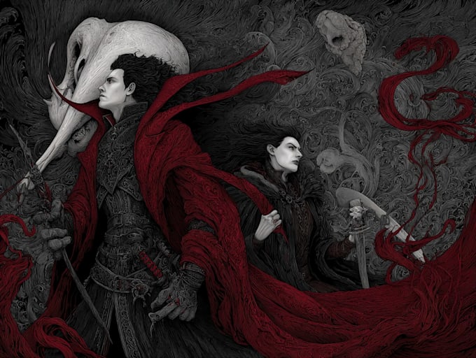 draw dark horror characters, monsters, and creepy illustrations