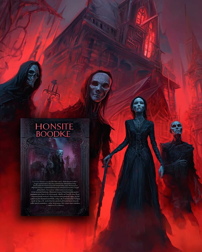design horror book characters art