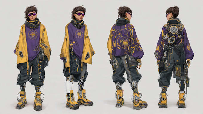 design cyberpunk character, original character design