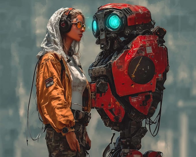 design sci fi character illustration or sci fi character art