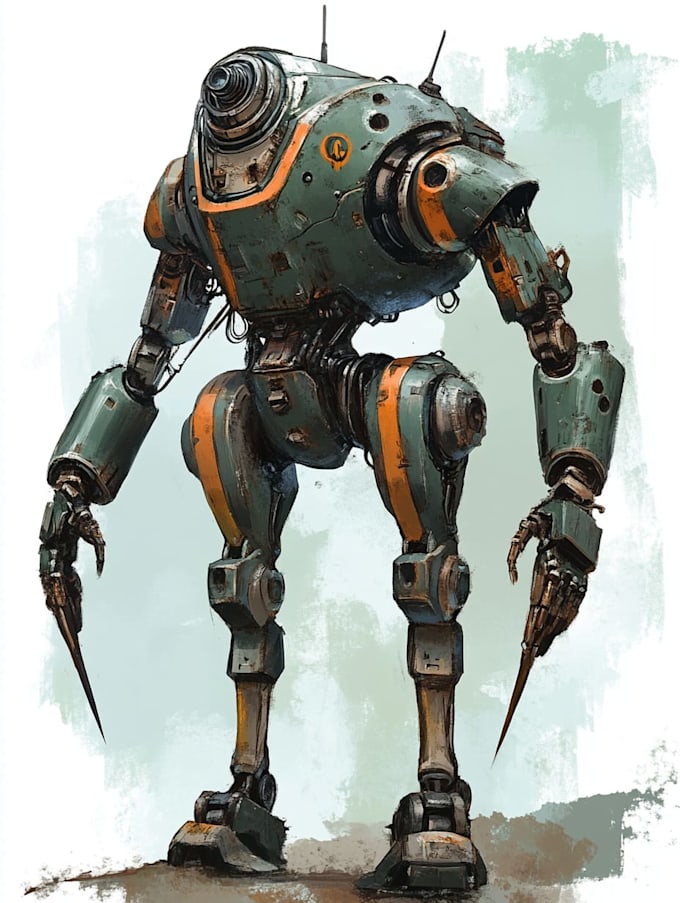 draw high quality mecha concepts
