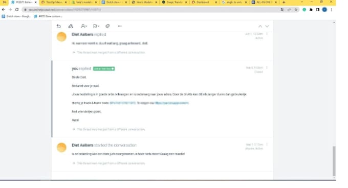 handle email support, chat support, and customer service