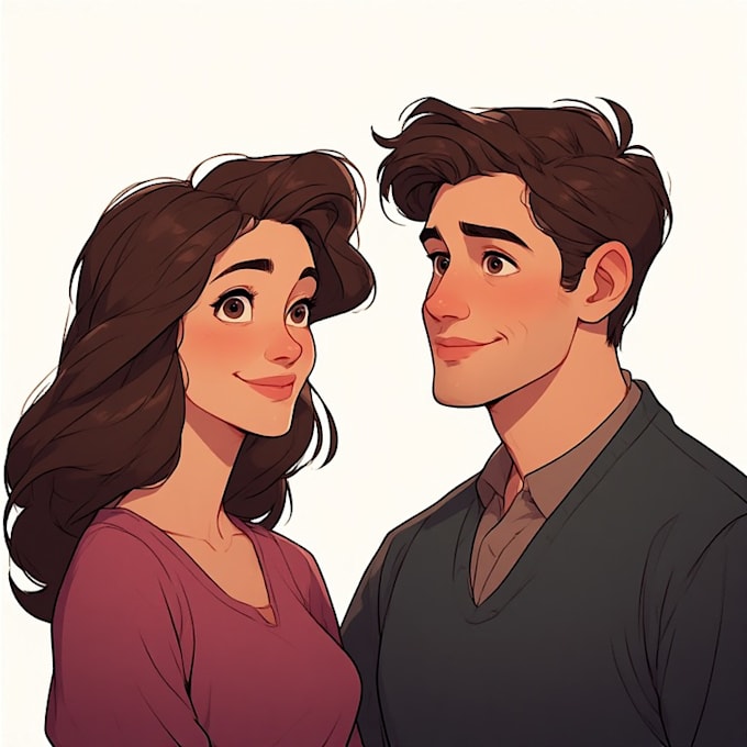 design a personalized couple portrait, perfect for gifts