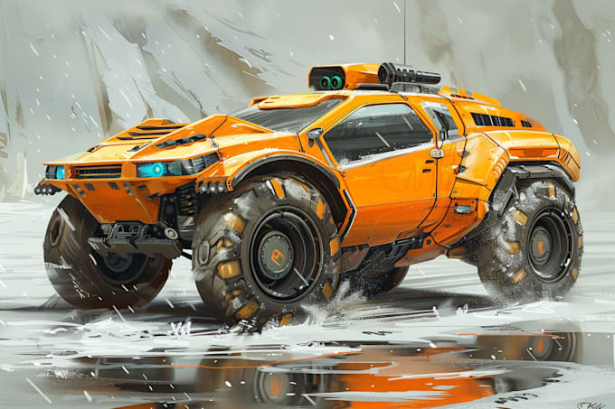 create vehicle concept art for you
