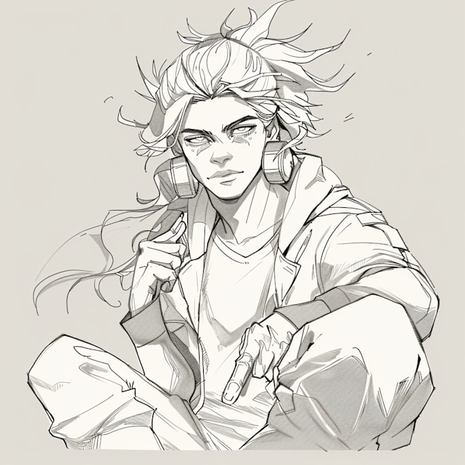 draw a custom character sketch or illustration