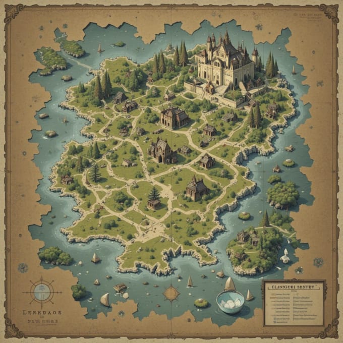 do fantasy map illustration for map