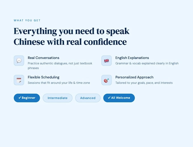 help you practice spoken chinese, mandarin, all levels welcome