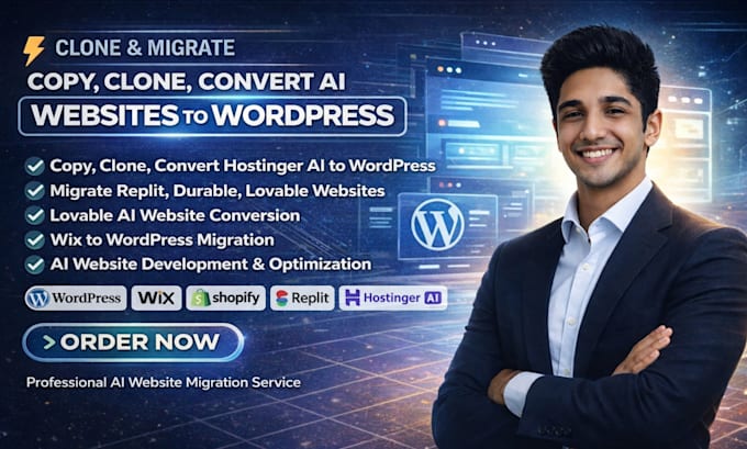 copy clone convert hostinger ai, replit, durable, lovable to wix and wix studio
