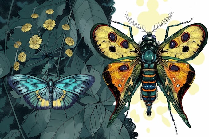 do color insects illustration