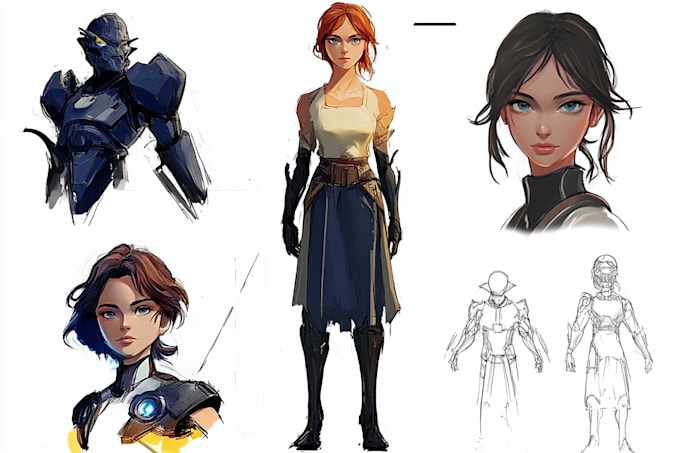 draw a custom character for professional