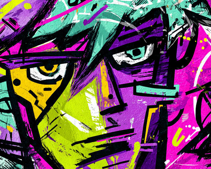 design graffiti mural concept for your wall