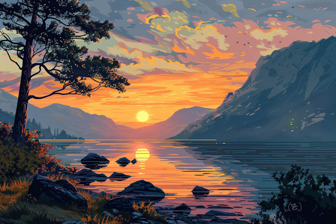 create professional landscape digital art