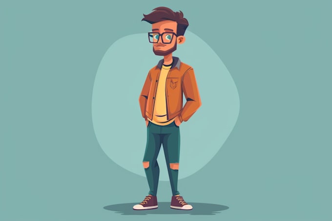 flat vector character illustration for anything