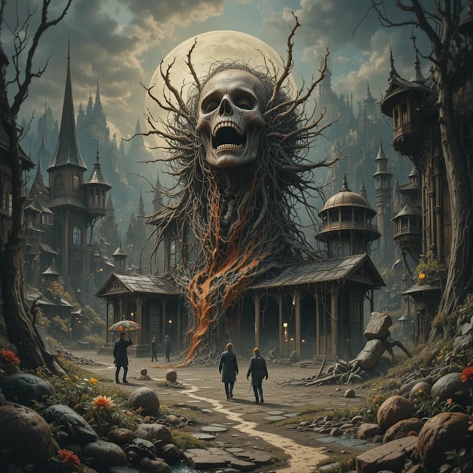 draw surreal horror art