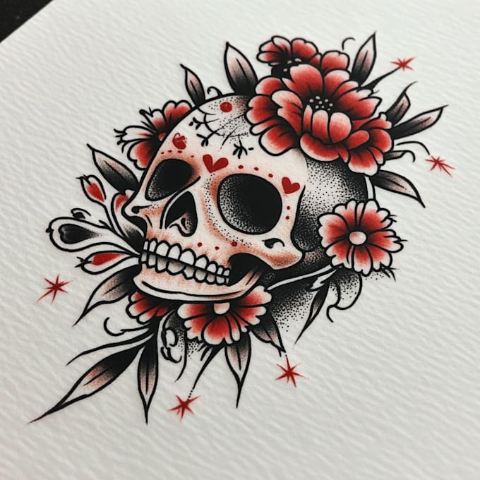 make a traditional or neo traditional tattoo design