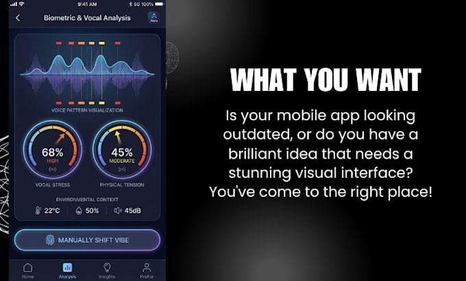 design mobile app UX UI and redesign