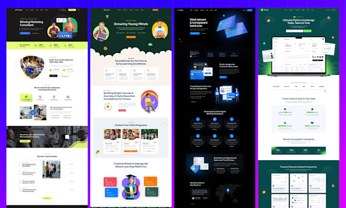 design a stunning website, homepage, hero section with modern UI